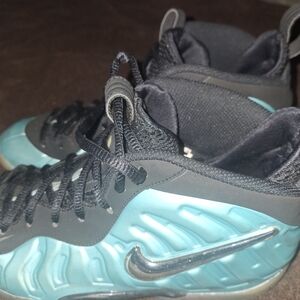 Nike Kids Foamposite Sneakers - Aqua and Black